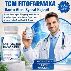 ReadyStock TCM Syaraf Kejepit Fitofarmaka Vitamin Cina Mengatasi Masalah Sarpit Pinggang Tulang Lutut Dan Nyeri Sendi Halal Bpom Herbal Original