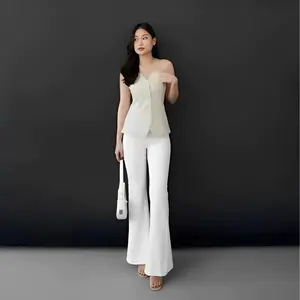 Celana Cutbray Wanita viral 2025 look tinggi Slim warna coksu hitam abu tebal Nyaman Setretch Singgang Karet Kekinian OOTD Stylist Elegant flare pants Panjang