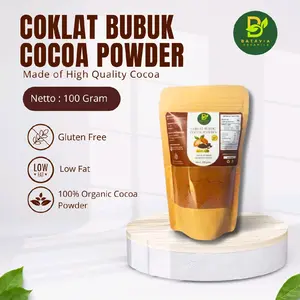 100% Natural Cocoa Powder Cokelat Bubuk Natural 100 gram Batavia Organica Chocolate Powder Baking