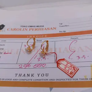 terbaru anting wanita anak/dewasa emas mudah 3,5 free surat dari toko