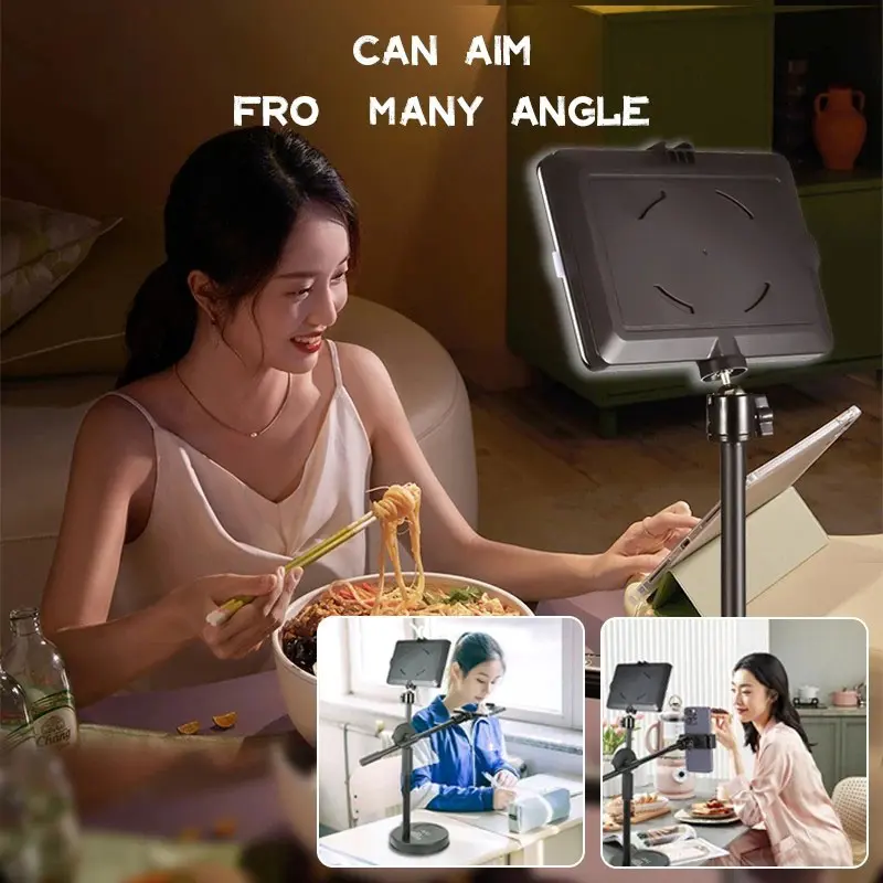 ODBORE Lampu LED Portabel Stand HP Overhead For Live Streaming Video Fotografi Vlog Konten Kreator 6