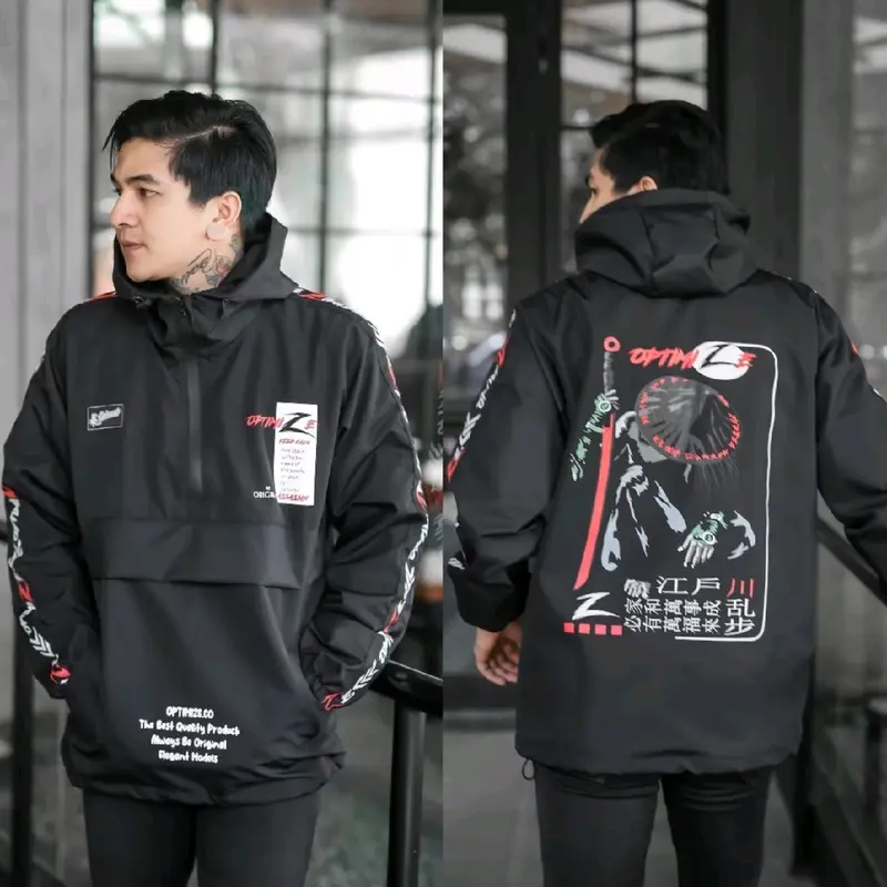 Jaket Cagoule Pria Distro Optimize - Jacket Parasut Waterproof Unisex Pria Wanita Nyaman Keren 0