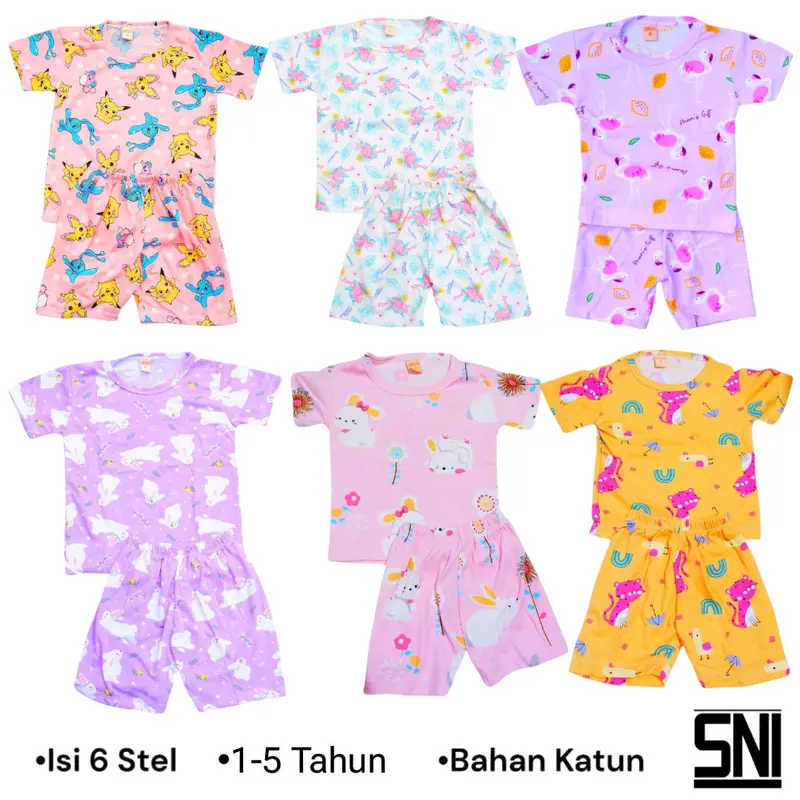 DAPAT 6 SETELAN ANAK 1-5 TAHUN MOTIF RANDOM Bayi Bunda 4