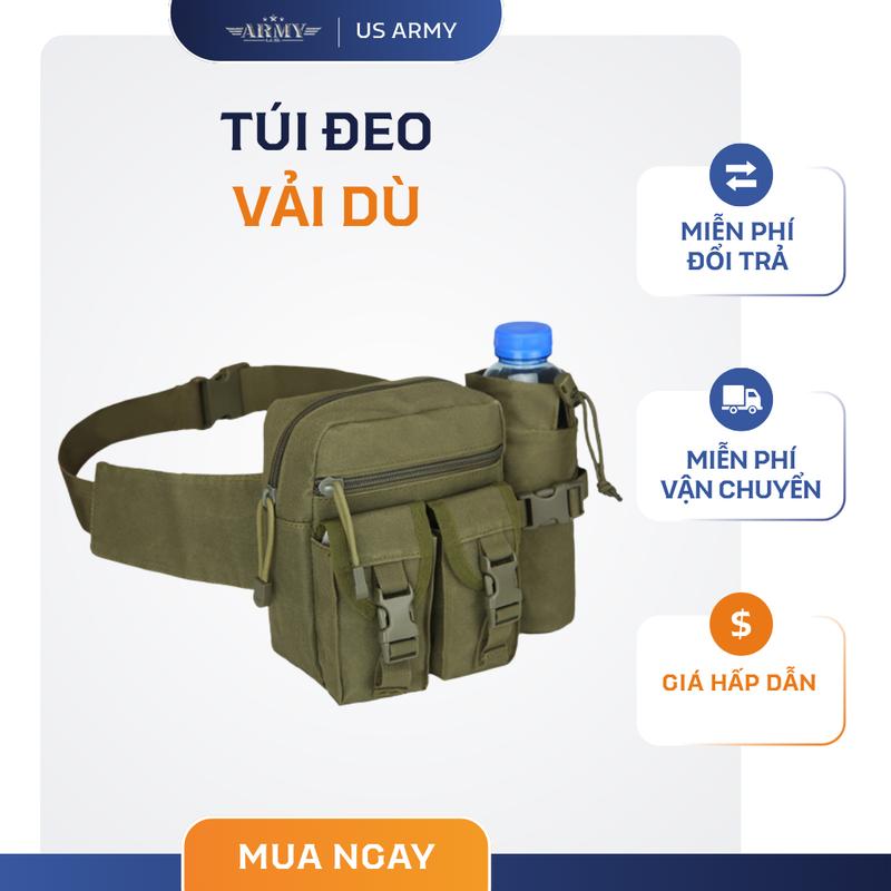 Túi Đeo Chéo Nam Thể Thao US ARMY, Túi Đeo Bao Tử Đeo Bụng Phong Cách Chất Vải…