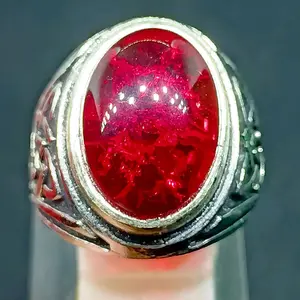 Cincin Batu Merah Siam , Serat Pecah Seribu 18 x 13