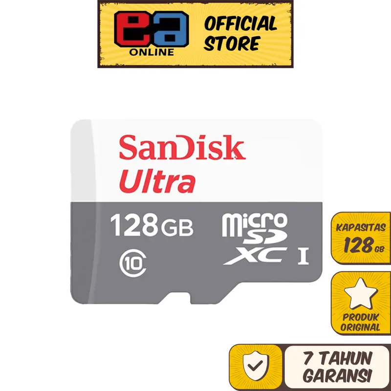 SanDisk Ultra 100MBps microSDXC Card Class 10 - 128GB - QUNR 0
