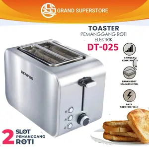 Denpoo Toaster Pemanggang Roti Elektrik DT-025D 2 Slot