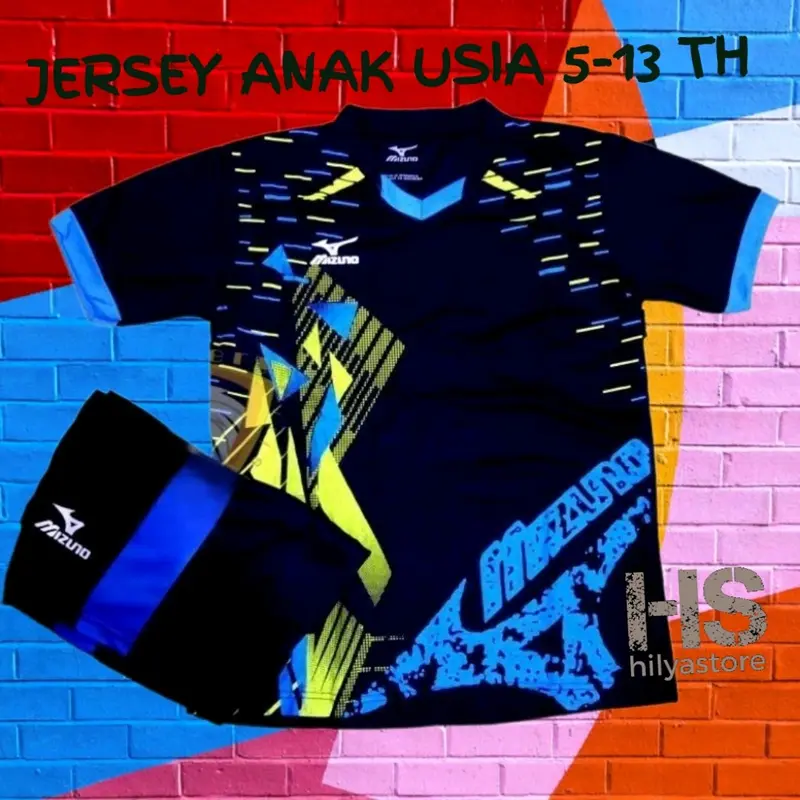 Setelan Jersey Bola Anak Usia 6-14 Tahun Baju Sepak Bola Futsal  Voli  Olahraga Pria Wanita Sport Badminton Volly 4