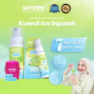 Special New Launching Gendes Sweet Aromatic Feminine Hygiene Wash Foam Kuwut Ice Squash And Spray 7 Miracle Bioactives Free Pouch | Perawatan Area Kewanitaan  | Membantu Mengurangi Keputihan | Membantu Menghilangkan Aroma Tidak Sedap Pada Area Kewanitaan