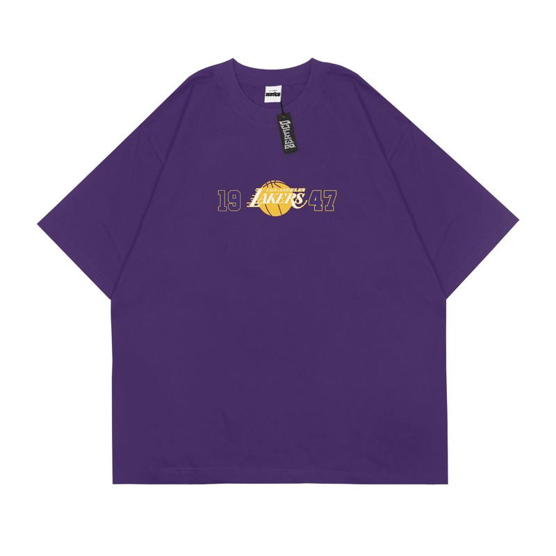 Product Introduction of Zertico Kaos Distro LAKERS 1947 UNGU Pria Wanita Cotton Combed 30s 5
