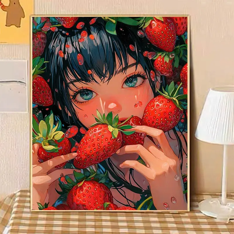 < Tranh DIY 40x50cm > TỔNG HỢP những mẫu tranh tô màu theo số CÔ GÁI đã căng khung, đầy đủ cọ vẽ, màu vẽ, móc treo tranh, TẶNG  màu bóng, cọ chuyên dụng, bút xóa số, dung môi Vẽ Tranh Diy 2