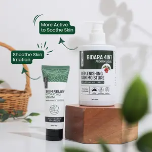 CANTIQMU Paket Perawatan Pejuang Gatal Bidara 4in1 Replenishing Skin Moisture dan Skin Relief Hydrating Cream Sabun Gatal dan Cream Gatal