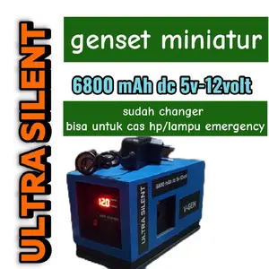 V-GEN Genset Miniatur Ultra Silent 12V & 5V Changer Ukuran 20cm x 14cm untuk Kebutuhan Listrik Anda
