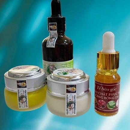 Bộ tái tạo đông y gia truyền cụ Điện 2 kem + 1 nước cốt sâm + 1 tế bào gốc bộ dụng cụ chăm sóc da