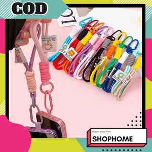 SHOPHOME - Tali HP Gantungan Gelang Karabiner Pergelangan Tangan Lanyard Handphone Anti Hilang KEY23