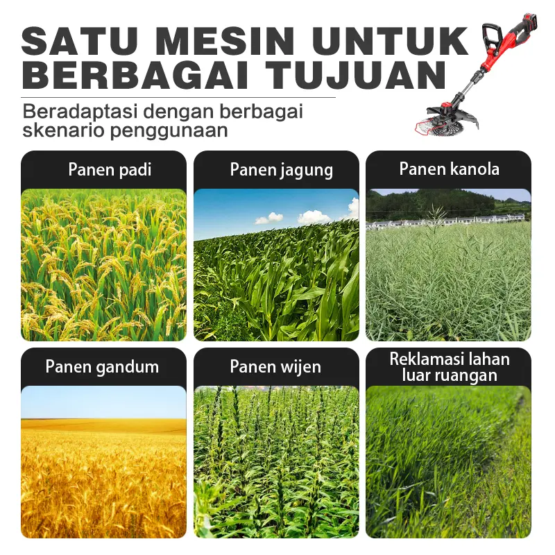 FUYAON Mesin Potong Rumput FY106 Brushless Pemotong Rumput Alat 48V Potong Rumput Baterai Lithium Grass Trimmer 2