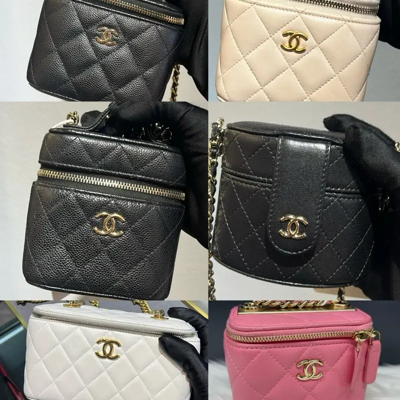 （preloved）Chanel Vanity Black, Beige,Pink