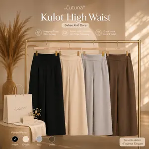 LUTUNA - CELANA KULOT HIGHWAIST KNIT ELORA