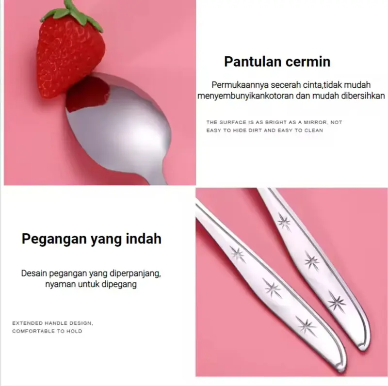 Sendok Stainless / Sendok Cantik Murah 1 Lusin Isi 12 PCS 2