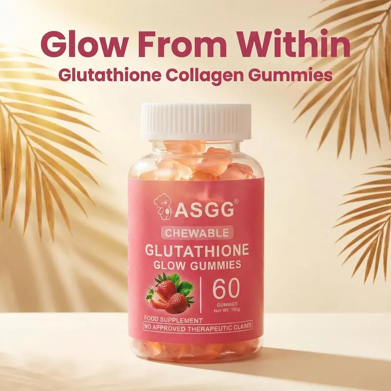 ASGG Glutathione Skin Glow Gummies 150g 60pcs | FDA Certified Strawberry  Flavor Beauty Supplement, Supports Bright, Smooth and Healthy Skin for  Everyday Glow