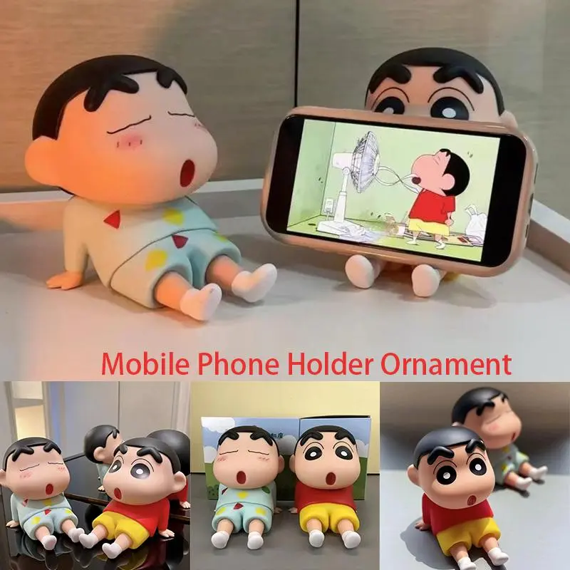 Anime Crayon Shin-chan Boochan Universal Desk Phone Holder Mount Stand For Mobile Cartoon Cute Phone Stand Decoration Model Gift