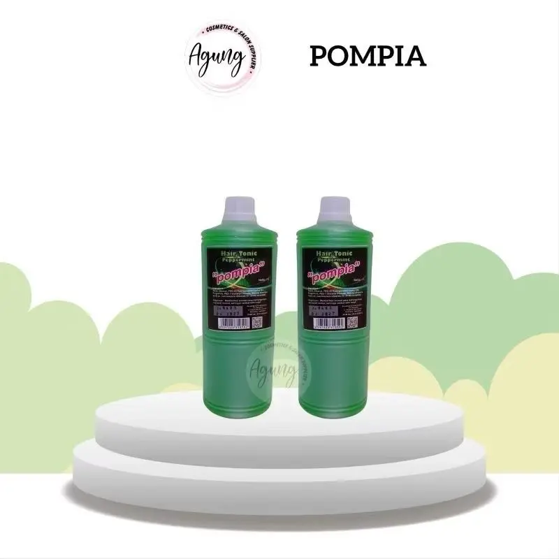Hair tonic pompia 1 liter.   Tersedia 3 varian  yaitu hijau, orange dan orange Perawatan Rontok Haircare Berminyak