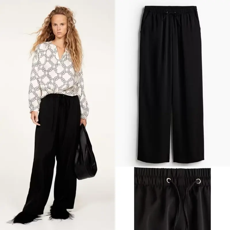 HMMM LONG KULOT/KULOTWANITA/KULOT PANJANG Comfy Celana Rayon Hitam