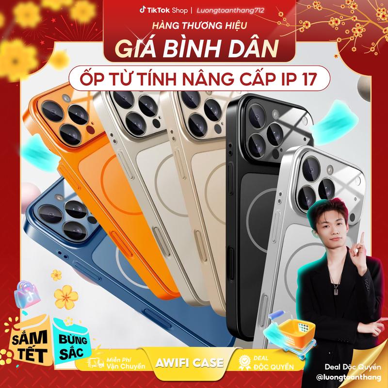 AWiFi Case X Luongtoanthang712 Ốp Lưng Iphone Từ Tính Super Camera Mặt Kính Nâng Cấp Lên Iphone17 Series cho 12 13 14 15 16 17 pro max plus promax - Awifi B5-25