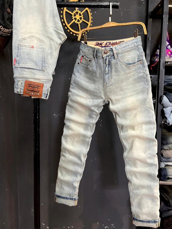GIÁ MỞ BÁN 3K DENIM Jean Denim Guangzhou-3K2257 Quần Jean Nam Dài Màu Xanh Bạc Phủ Dơ Lưng Chữ Nổi Chi Tiết Như Hình J3973 K3 STORE