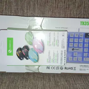 【JUTU DIGITAL】TX35 + S1 Keyboard RGB Mekanis , Keyboard Dan Mouse Untuk Gaming, Kantor Rumah Bermain Game Keyboard Mouse Kantor Yang Senyap Lampu Led Computer Putih Komputer Headset