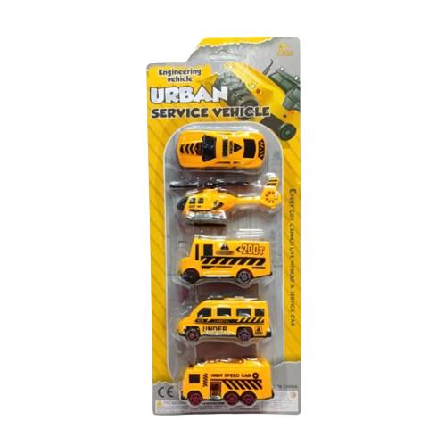 Mainan Anak Mobil Urban Car Diecast Set Vehicle Ambulan Army Police Polisi Konstruksi 2