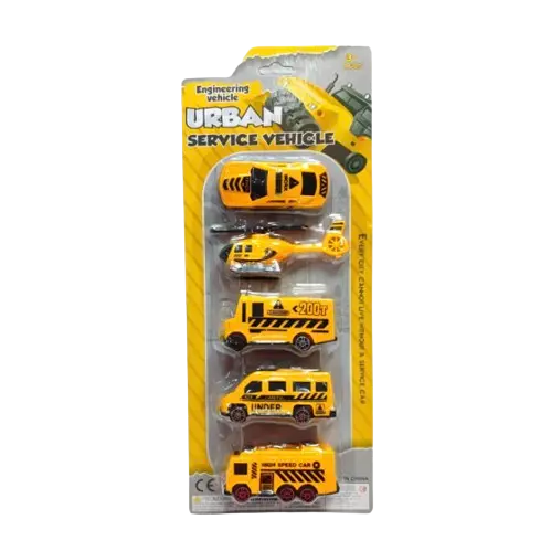 Mainan Anak Mobil Urban Car Diecast Set Vehicle Ambulan Army Police Polisi Konstruksi 2