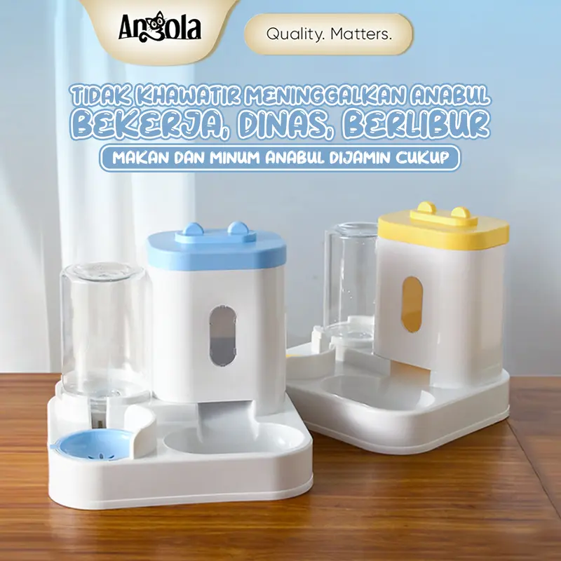 Angola Shop Tempat Makan & Minum Otomatis Kucing Anjing M07 Automatic Pet Feeder / Pet Feeder Hewan Peliharaan 1