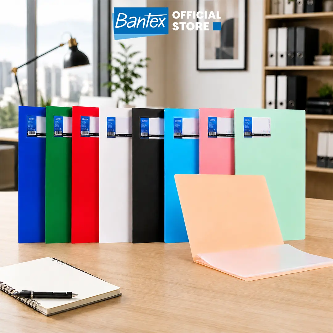 Bantex Clear Holder / Display Book Folio 20/40/60 Pockets Bahan PP Anti-Statis Premium BF4113