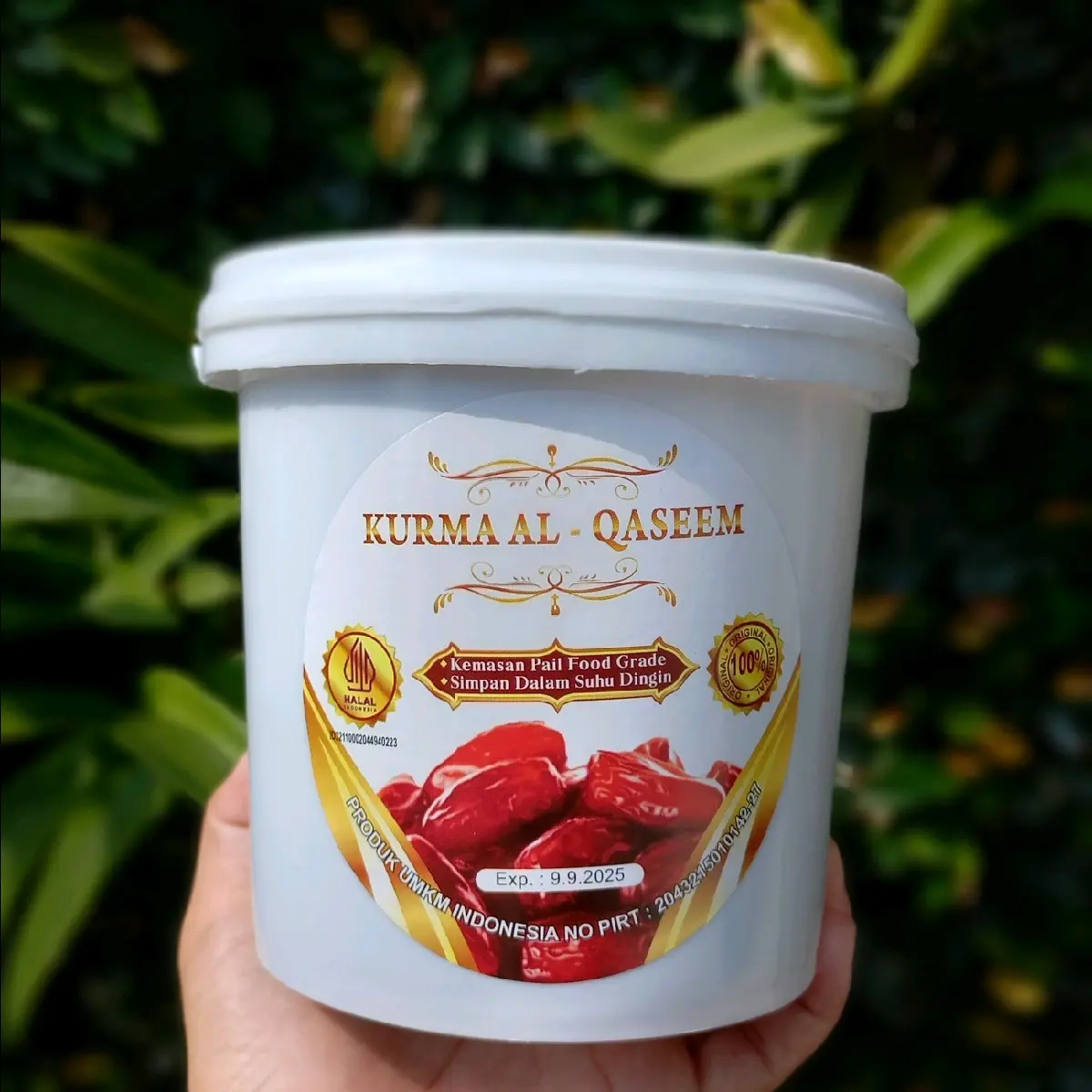 kurma alqasem 500gr kemasan pail food grade