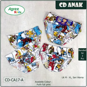 1JEPIT ISI 3PCS CELANA DALAM AGREE KIDS ANAK LAKI-LAKI MOTIF SUPERHERO Fashion
