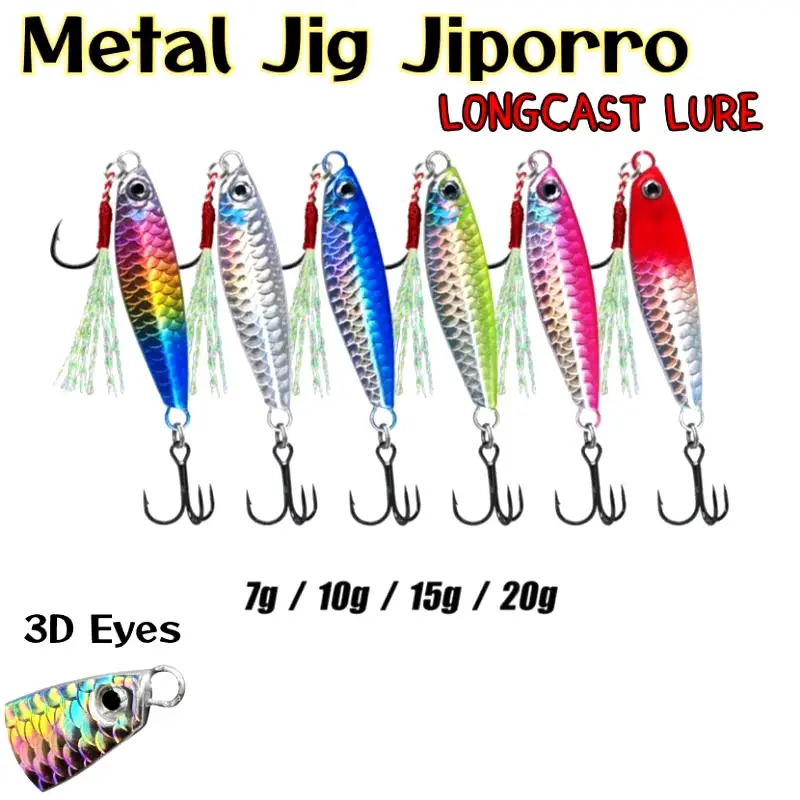 Metal Jig Komplit Set Siap Lempar Ultra Light Casting Jigging Umpan Jig Jiporro 7gr-20gr 0