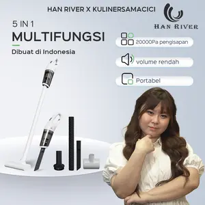 【EXCLUSIVE kulinersamacici】[COD] Penyedot Debu SUNGAI HAN 5 Inci Penyedot Debu Mini Portabel Tanpa Kabel Garansi Resmi 365 Hari Peralatan Vakum Merah Muda