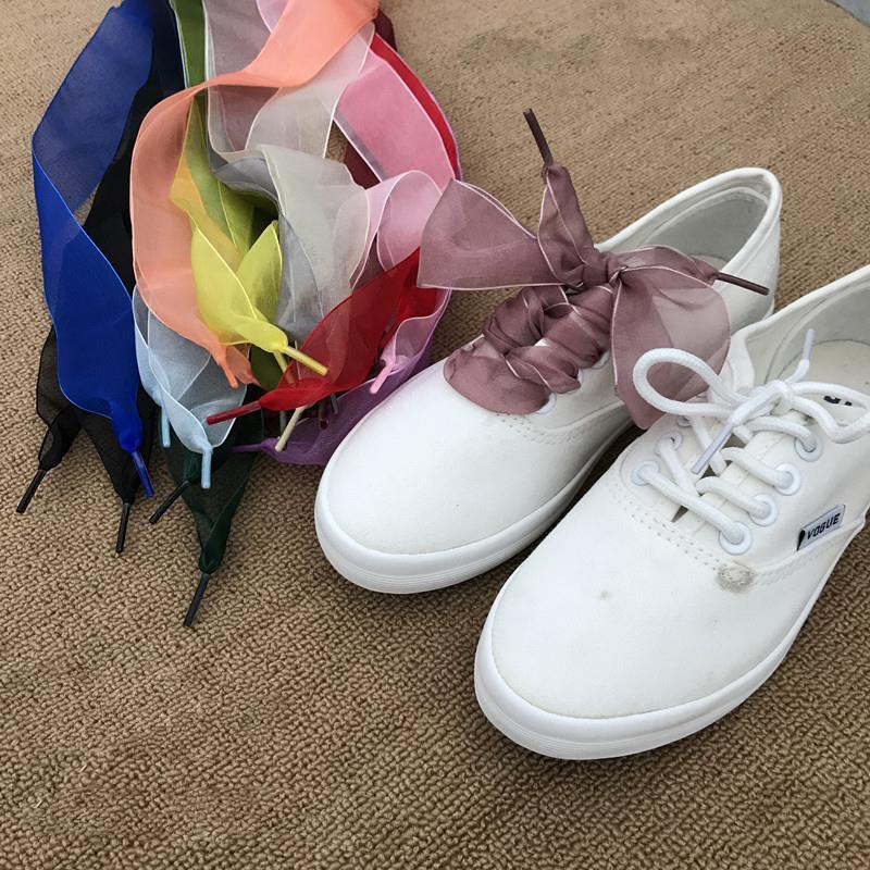 1 Pair Shoe Accessories Shoes Laces Shoelaces Rope Tie 4cm Wide Polyester Lace Accessory 2