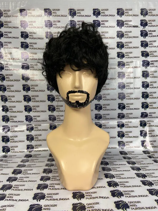 WIG KOREA RAMBUT PENDEK MODEL IKAL WARNA HITAM 3