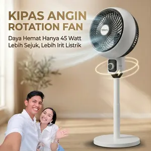 Harga Spesial Eksklusif｜Kipas ROTATION TOMITA｜Kipas Berdiri ROTATION TOMITA｜Ukuran 9 Inch / Aliran Udara Lancar / Kipas Angin Modern