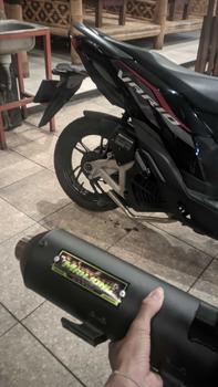 Product Review of Knalpot CMS Suara Ngebas Gerung Adem Full System Original Mahjong Muffler untuk Motor Beat Scoopy Vario Mio Nmax Aerox PCX dll - Motorcycle, Foto from w**u 0