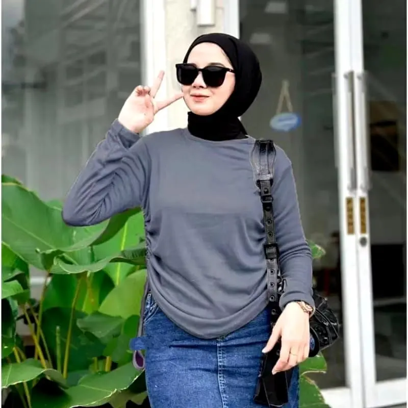 VALEN BLOUSE RIB SERUT - ATASAN KNIT SERUT WANITA MODEL TERBARU 1