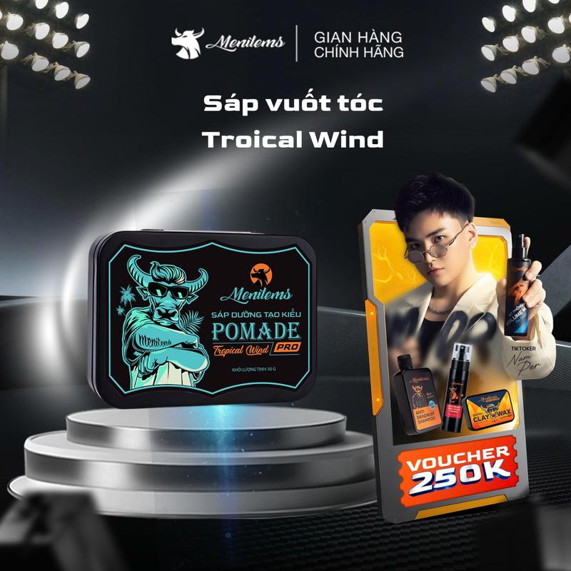  Sáp vuốt tóc Pomade Menitems giúp giữ nếp tạo kiểu tự nhiên hỗ trợ chăm sóc tóc lưu hương nước hoa 50g 100g- L1 