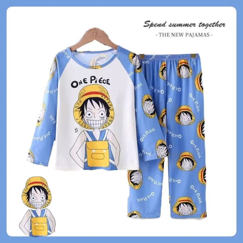 (4-13T) Baju tidur anak cowok lengan panjang celana panjang piyama anak cowok 3