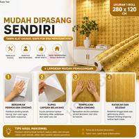 Gambar Hoptech- Wallpaper 3D Motif Keramik Kristal 280 x 120 cm Wallpaper Efek Dinamis 3D Dengan Perekat Ubin Film kristal Wallpaper Dinding 3D - A159-1 (280 X 120 CM) dari Hoptech Indonesia Jaya Kab. Tangerang 2 Tokopedia