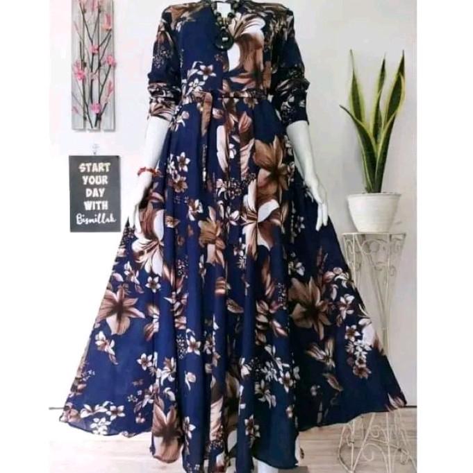 Gamis monalisa terbaru terlaris Bahanya adem Muslim Wanita Motif 1