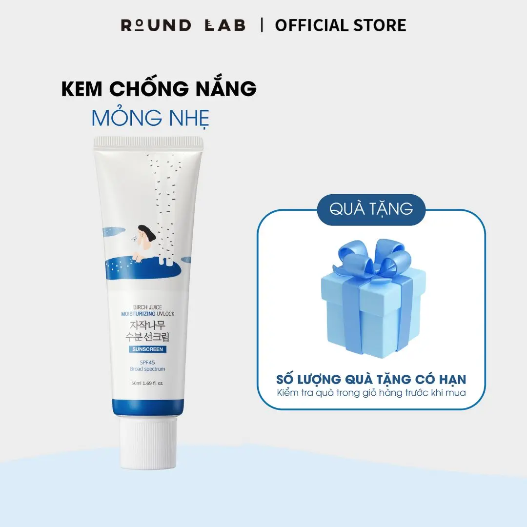 Kem Chống Nắng Round Lab Birch Juice Moisturizing Sunscreen SPF50+ PA++++ 50ml