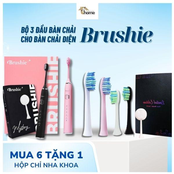 Brushie Đầu thay thế cho Bàn Chải Điện Brushie Fossio Sonic  và các loại bàn chải điện khác Tương thích dễ dàng Thay đổi tháo lắp khi sử dụng Lông Pedex Đức và DuPont Mỹ