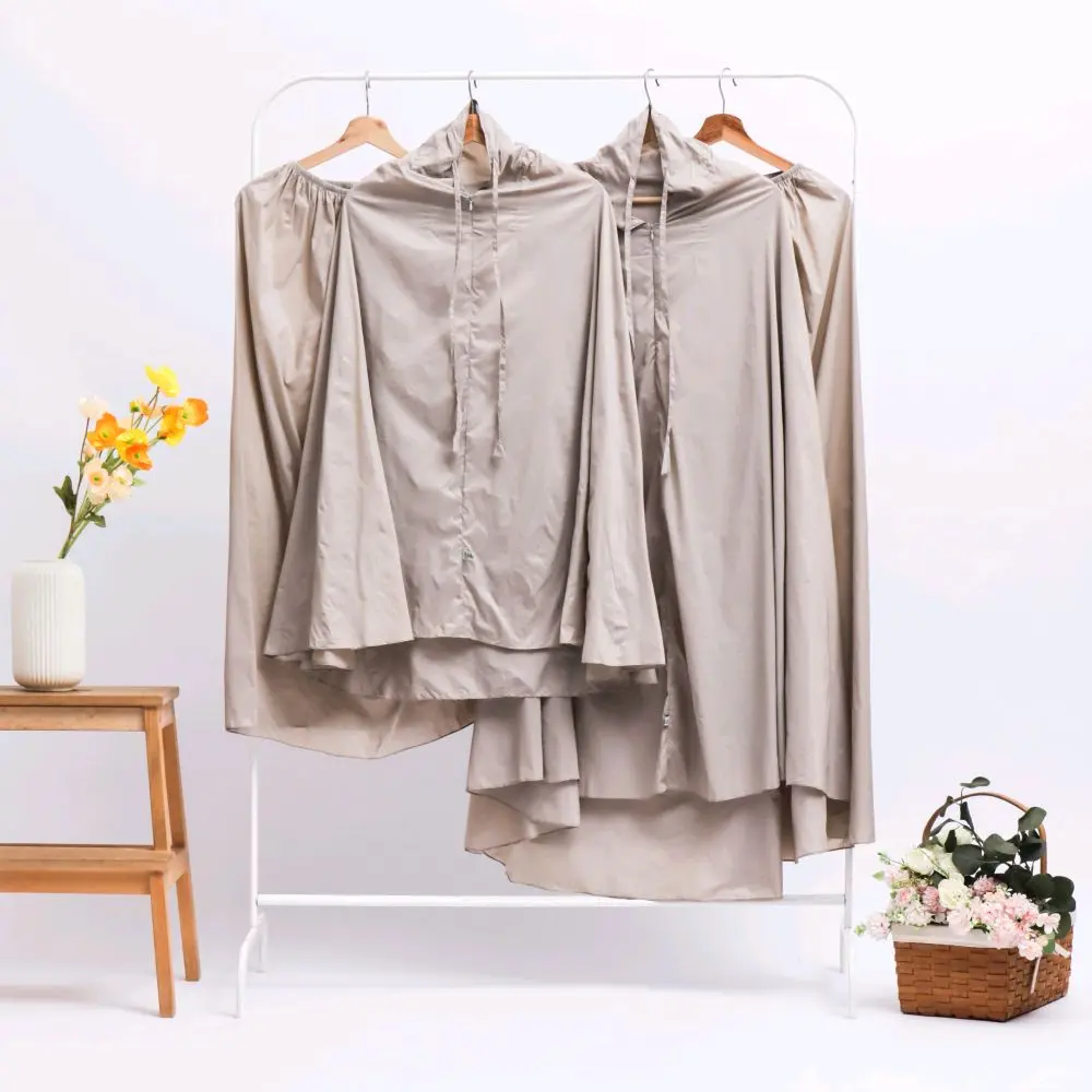Mukena travel Alula series warna abu-abu, hijrah by shofa marwah, mukena anak